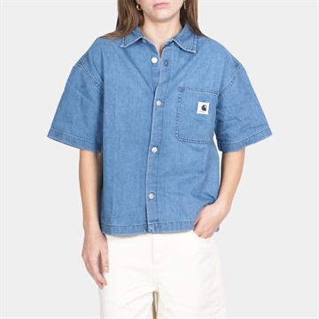 Carhartt WIP W´ s/s Lovilia Shirt Blue Stone Washed